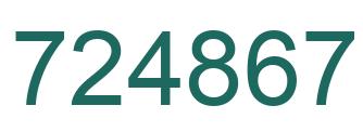 Number 724867 green image