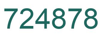Number 724878 green image