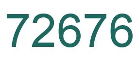 Number 72676 green image