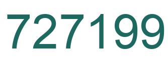 Number 727199 green image