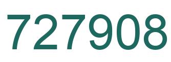Number 727908 green image