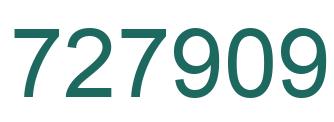 Number 727909 green image