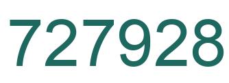 Number 727928 green image