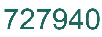 Number 727940 green image