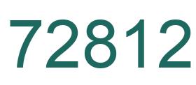 Number 72812 green image