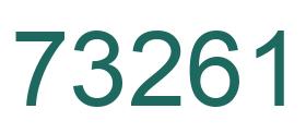 Number 73261 green image