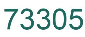 Number 73305 green image