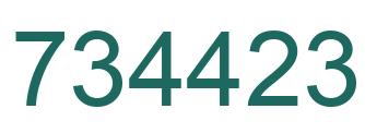 Number 734423 green image