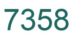 Number 7358 green image
