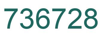 Number 736728 green image