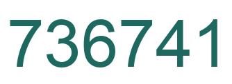 Number 736741 green image