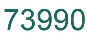 Number 73990 green image