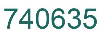 Number 740635 green image