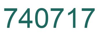 Number 740717 green image