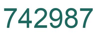 Number 742987 green image