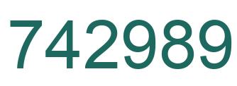 Number 742989 green image