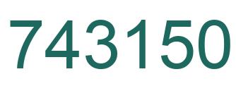 Number 743150 green image