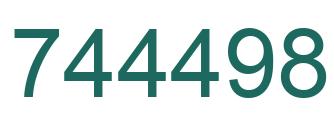 Number 744498 green image