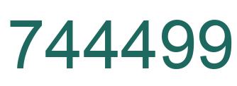 Number 744499 green image