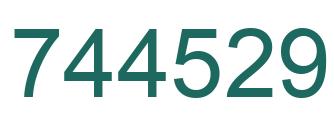 Number 744529 green image