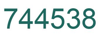 Number 744538 green image
