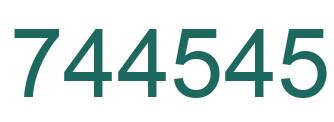 Number 744545 green image