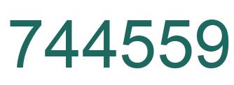 Number 744559 green image