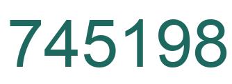 Number 745198 green image
