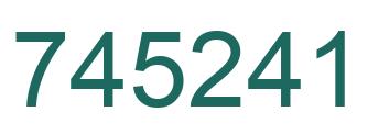 Number 745241 green image