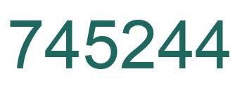 Number 745244 green image