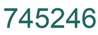 Number 745246 green image