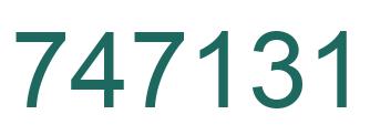 Number 747131 green image