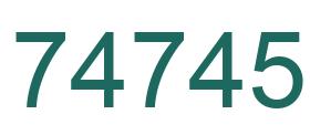 Number 74745 green image