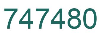 Number 747480 green image