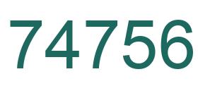 Number 74756 green image