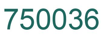 Number 750036 green image