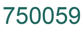 Number 750059 green image