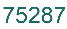 Number 75287 green image