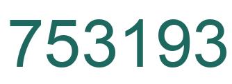 Number 753193 green image