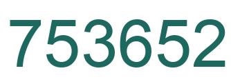 Number 753652 green image