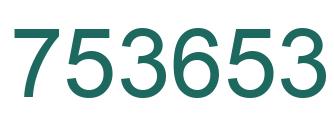 Number 753653 green image