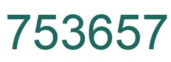 Number 753657 green image