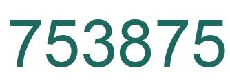 Number 753875 green image