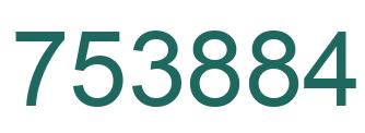 Number 753884 green image