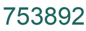 Number 753892 green image