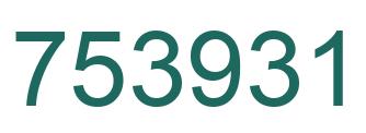 Number 753931 green image