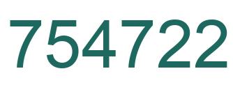 Number 754722 green image