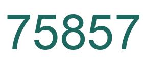 Number 75857 green image