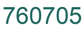 Number 760705 green image