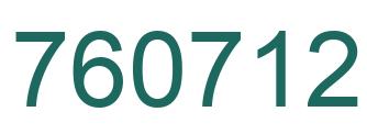 Number 760712 green image